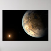 Poster Kepler-186f Orbitant Une Étoile Éloignée. (Devant)