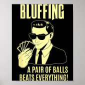 Poster Ker Player Texas Hold'em Night - Bluffing Funny Ke (Devant)