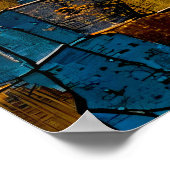 Poster Keramikblüte: Mosaik-Geisha in Träumerei (Coin)