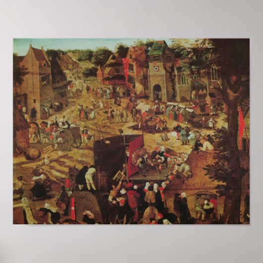 Poster Kermesse avec théâtre et procession (Devant)