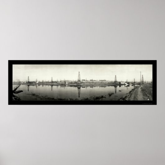 Poster Kern River, CA Oil Photo 1910 (Devant)