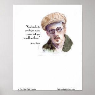 Poster Kerr/London Citation James Joyce & "Dieu a parlé"