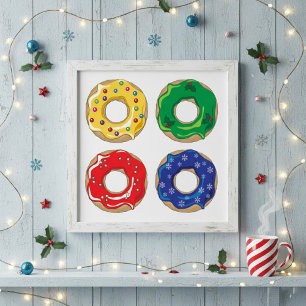 Poster kerstdonuts