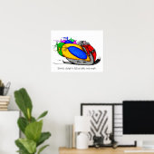 Poster Kerstman slee (Thuiskantoor)