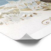 Poster kerstman Vintage kerstmis (Hoek)