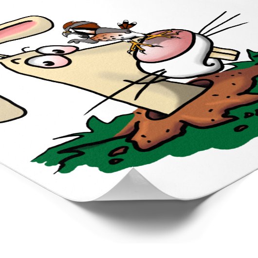 Poster Kestrel et lapin (Coin)