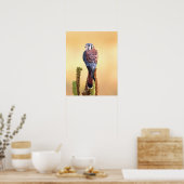 Poster Kestrel, Falco sparverius, Native de US & Canada (Cuisine)