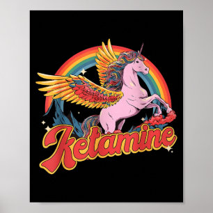 Poster Kétamine humoristique Cheval Urgence Drôle Santé M