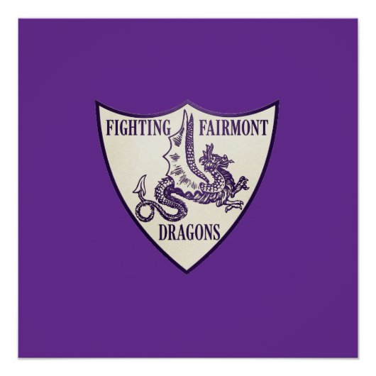 Poster Kettering, Ohio Fighting Fairmont Dragons Logo (Devant)