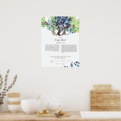 Poster Ketubah - Forêt romantique (Cuisine)