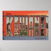 Poster Kewanee, Illinois - Scènes de grandes lettres 2 (Devant)