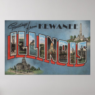 Poster Kewanee, l'Illinois - grandes scènes de lettre