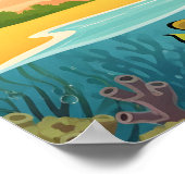 Poster Key Largo Floride – Vacances Tropicales (Coin)