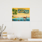 Poster Key Largo Floride – Vacances Tropicales (Cuisine)