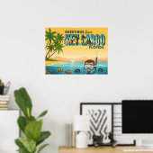 Poster Key Largo Floride – Vacances Tropicales (Bureau à domicile)
