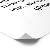 Poster Key Lime Pie Martini Cocktail Recette Art (Coin)