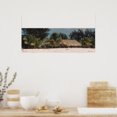 Poster Key West Florida avec palmiers (Cuisine)