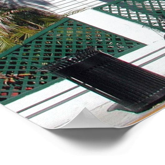 Poster Key West Floride historique (Coin)