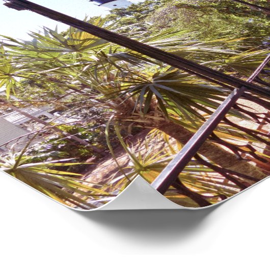 Poster Key West Lighthouse Vue depuis Hemingway House (Coin)