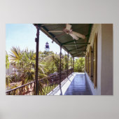 Poster Key West Lighthouse Vue depuis Hemingway House (Devant)