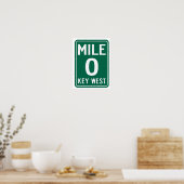 Poster Key West Mile 0, Floride États-Unis (Cuisine)