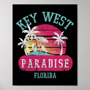 Poster Key West Sunset Vintage Florida Beach Art de nouve