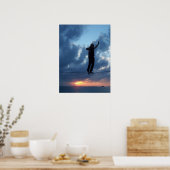 Poster Key West Tightrope Walker au coucher du soleil (Cuisine)