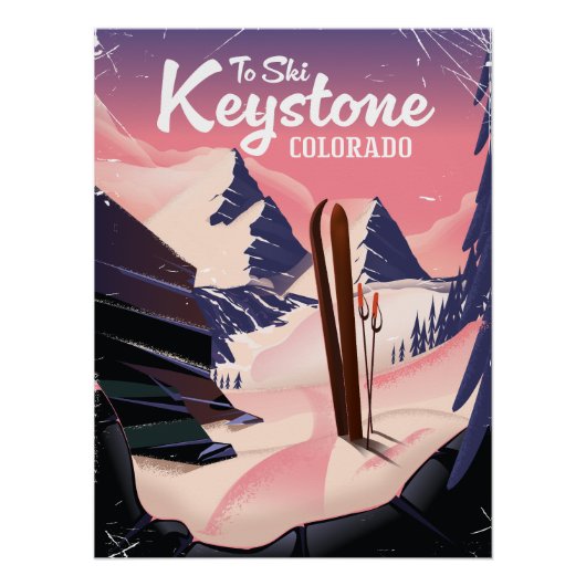 Poster Keystone pour skier (Devant)