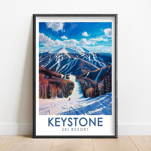 Poster Keystone Ski Resort Art - Dercum Mountain Print - 