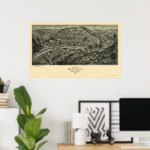 Poster Keystone, WV Panoramic Map - 1911 (Bureau à domicile)