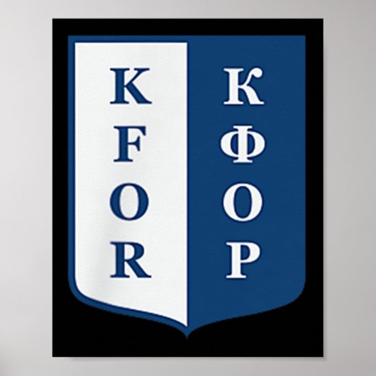 Poster Kfor Kosovo Force Opération conjointe de maintien (Devant)