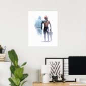 Poster Khabib Père UN HÉRITAGE DE COMBAT (Bureau à domicile)