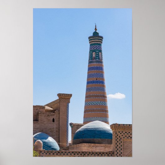 Poster Khiva, Ouzbékistan - Islam Khodja Minaret (Devant)
