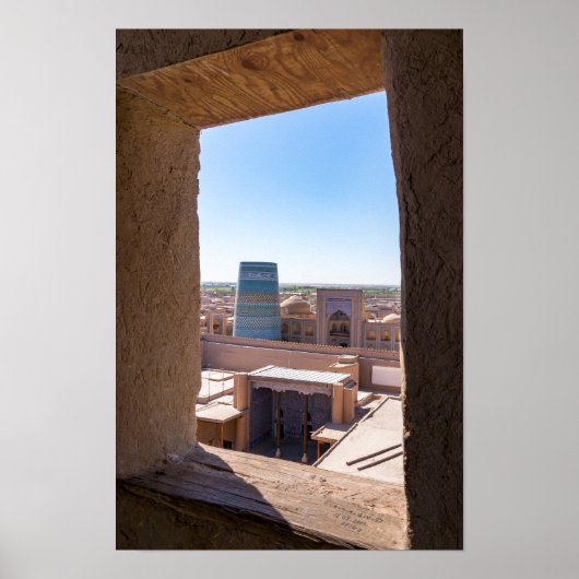 Poster Khiva, Ouzbékistan - Minaret Kalta Minor (Devant)