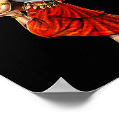 Poster Khmer cambodgien traditionnel Danseuse fille Apsar (Coin)