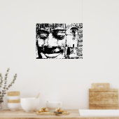 Poster Khmer Stone Face ... Temple de Bayon, Cambodge (Cuisine)