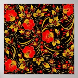 Poster Khokhloma russe