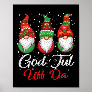 Poster Ki God Jul Uff Da Swedish Joyeux Noël Gnome Co