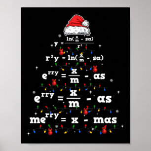 Poster Ki Math Enseignant Noël Costume correspondant Math