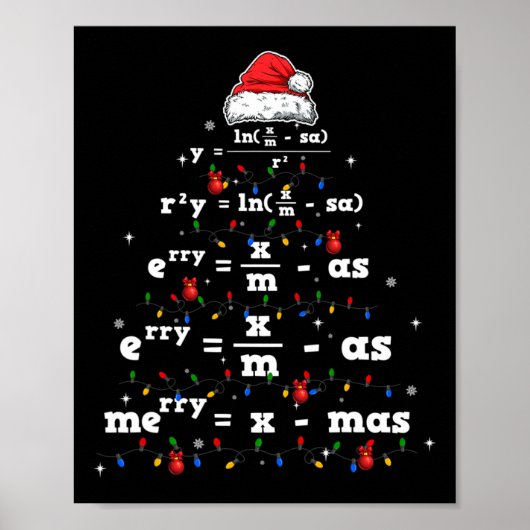 Poster Ki Math Enseignant Noël Costume correspondant Math (Devant)