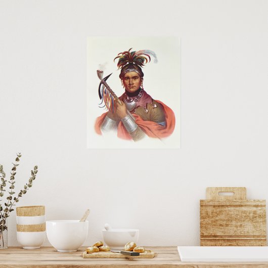 Poster Ki-On-Twog-Ky ou 'Complanter', chef de Seneca (Cuisine)