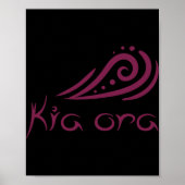 Poster Kia Ora Hello Wave In Maori New Zealand Lynesian (Devant)