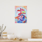 Poster Kichi: Calligraphy "Good Fortune" 260020214 (Cuisine)