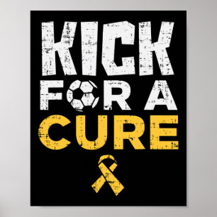 Poster Kick For A Cure Soccer Sensibilisation au Cancer d