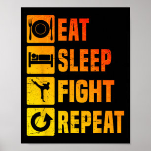 Poster Kickboxer Homme Kickbox Kickboxing Boxe