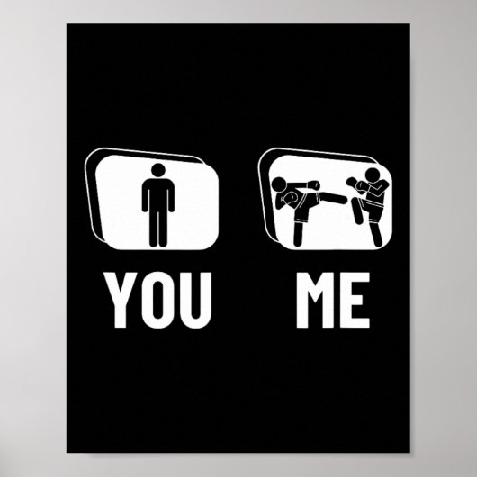 Poster Kickboxer Proud Funny Men Kickboxing  (Devant)