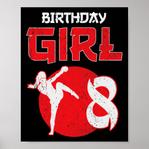 Poster Kickboxing 8 Ans Anniversaire Mma Arts Martiaux G