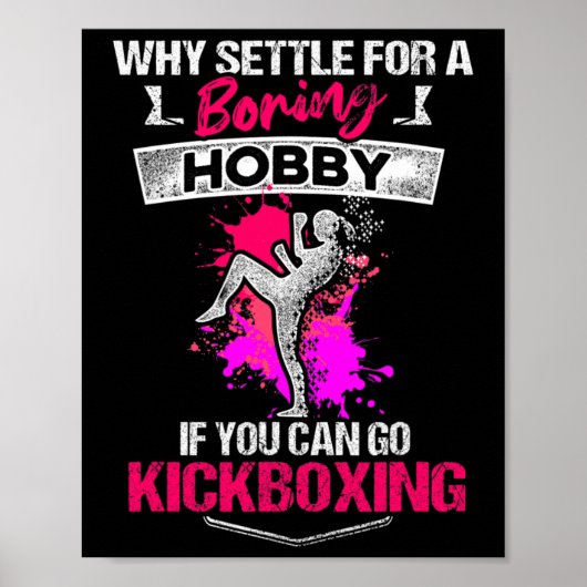 Poster Kickboxing Boring Kick Boxing Workout  (Devant)