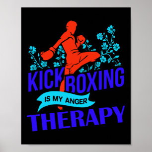 Poster Kickboxing Est Ma Colère Thérapie Martial Arts Com