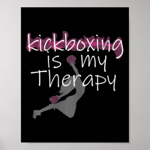 Poster Kickboxing Féminin Est Ma Thérapie , Kickboxin